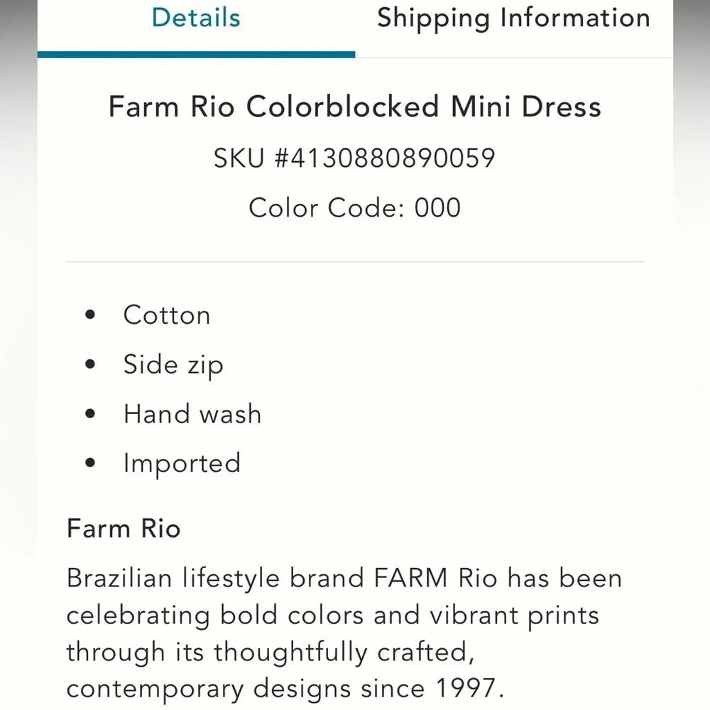 FARM Rio Colorblocked Mini Dress Size medium - Picture 12 of 13